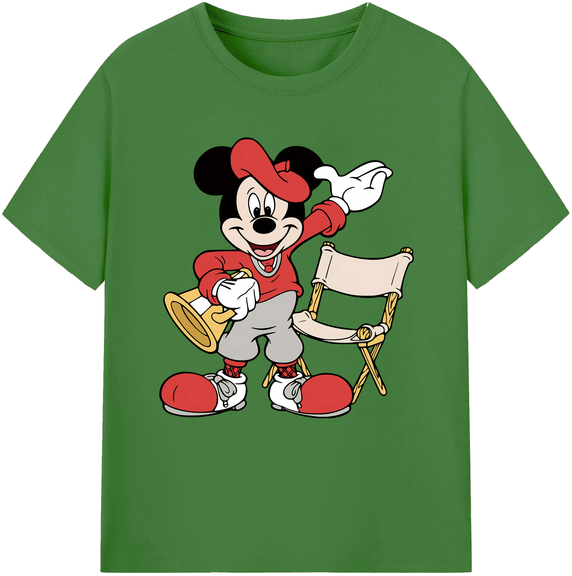 ミッキーマウス Mickey Mouse レディースカジュアルプリントTシャツ（綿100％）